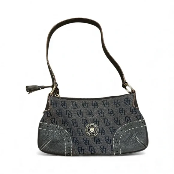 DOONEY & bourke Elegant Blue and Brown Shoulder Bag - Picture 2 of 6